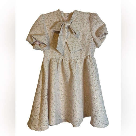 🔆 TCEC Puff Sleeve Bow Babydoll Dress - Size Medium - Picture 6 of 9